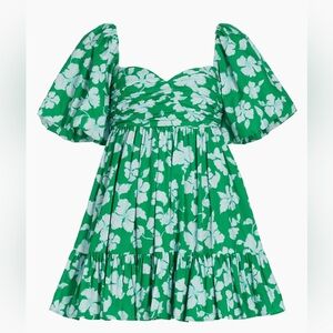 Amur Martine Floral Puff-Sleeve Minidress